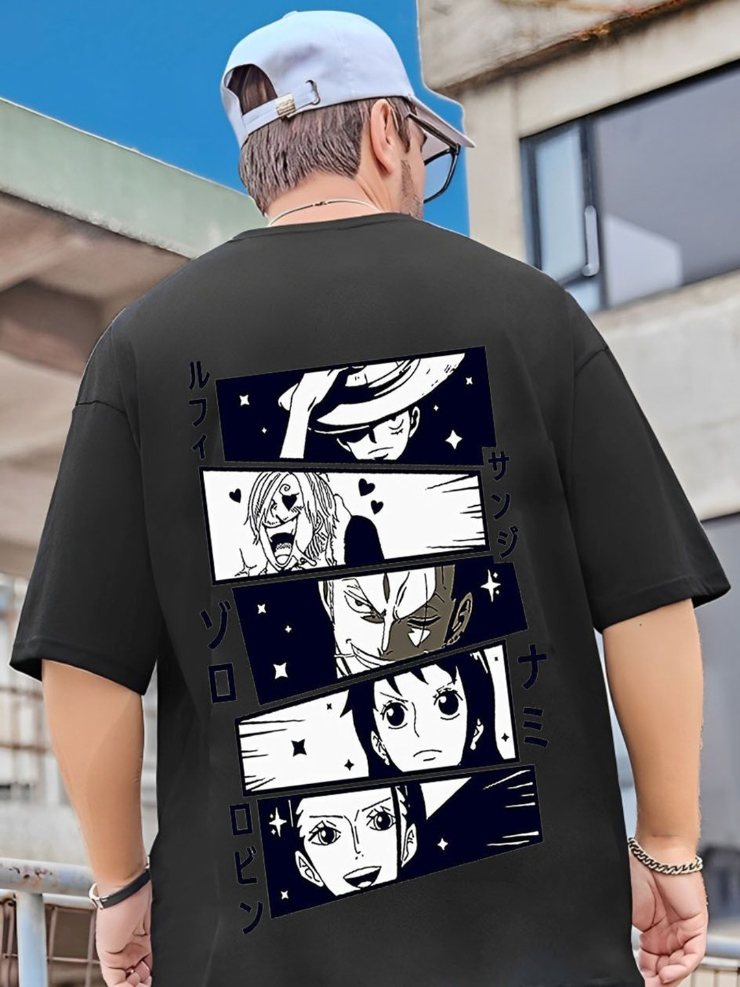 

Kushi Flyer Men Printed Pockets T-shirt, Black