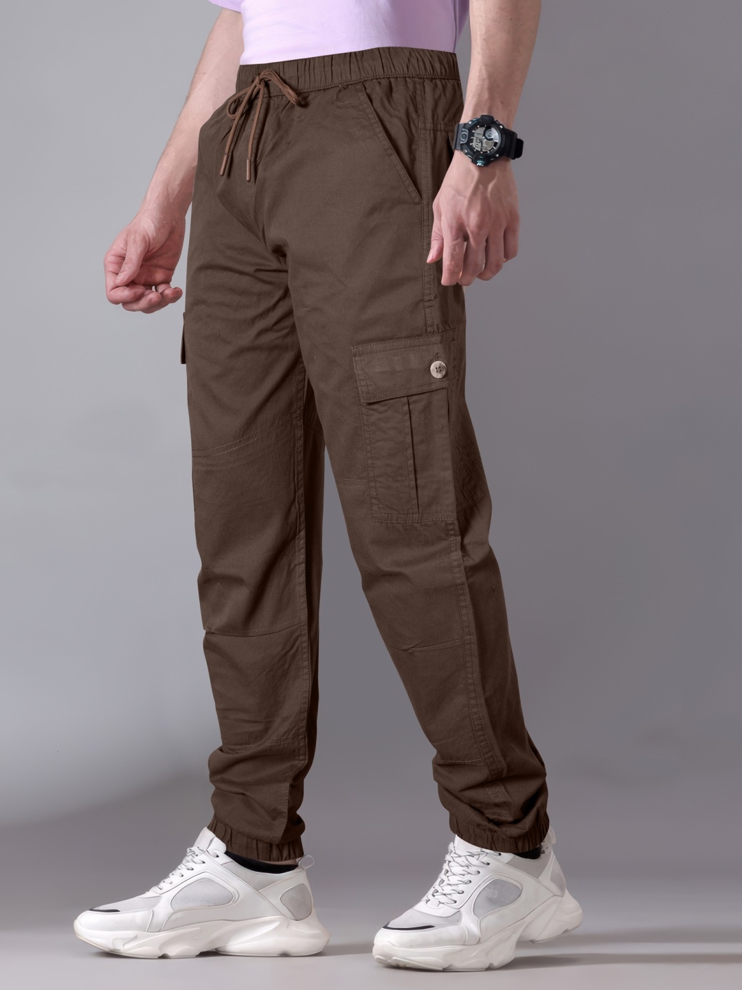 

Jb Just BLACK Men Relaxed Cargos Trousers, Brown