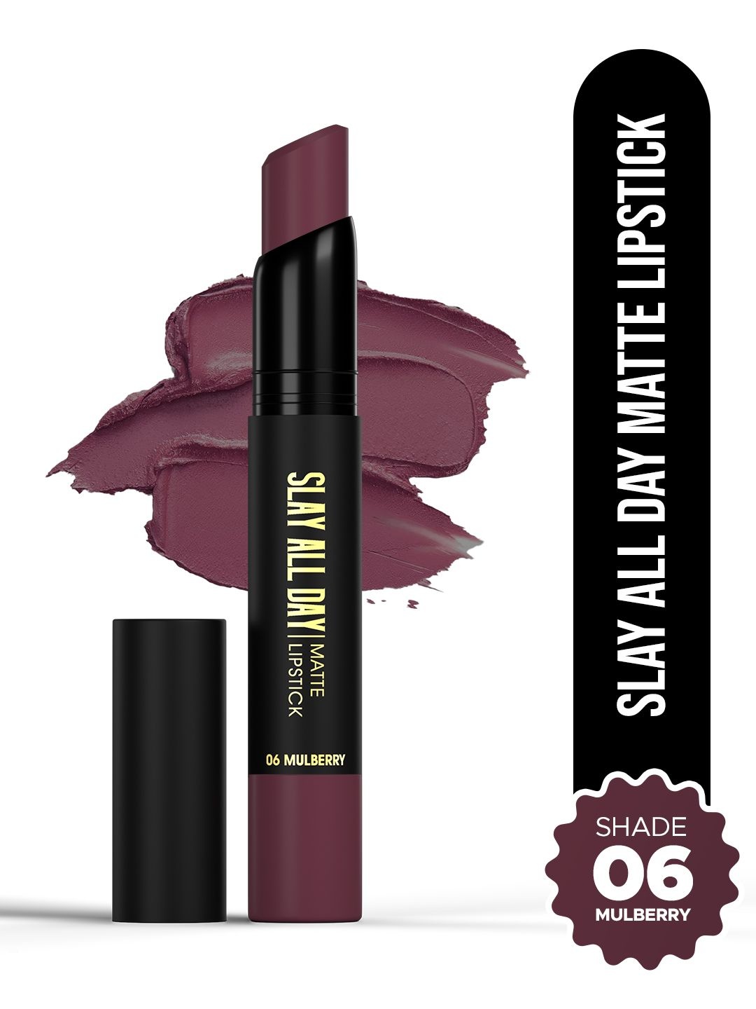 

Hilary Rhoda Slay All Day Creamy Matte Lipstick - 2.6 g - Mulberry 06, Purple