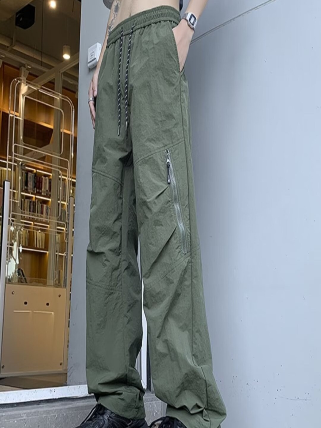 

StyleCast Men Straight Fit Trousers, Green