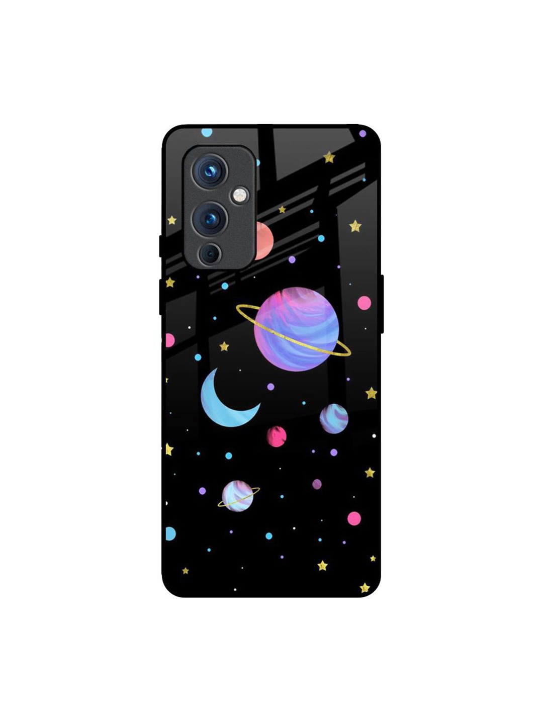 

QRIOH Quirky Printed OnePlus 9 Back Case Mobile Accessories, Black