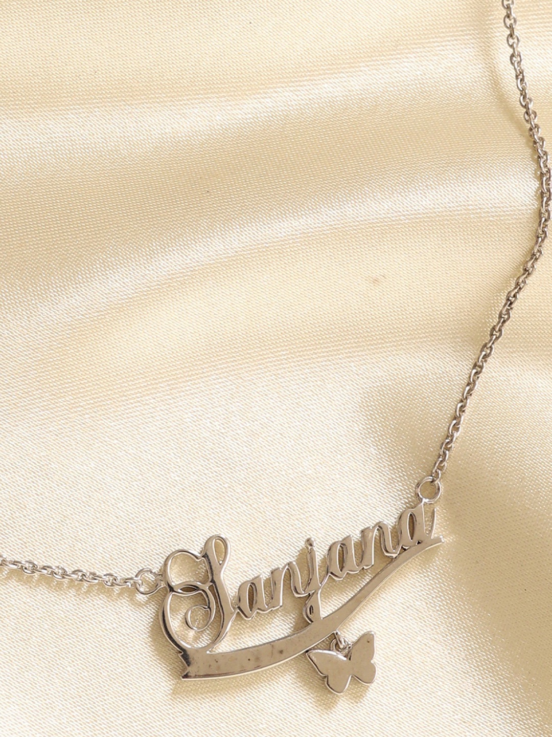 

KIORAH Sterling Silver Silver-Plated Cubic Zirconia Studded Chain
