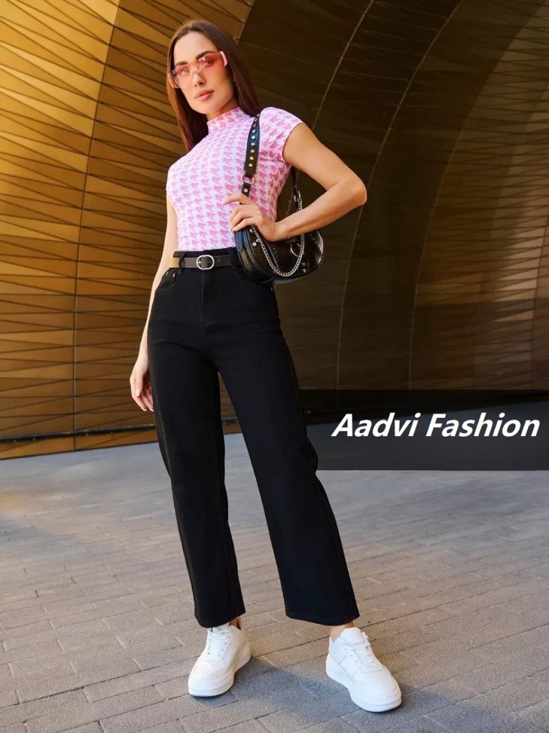 

Aadvi Fashion Women High-Rise Low Distress Stretchable Jeans, Black