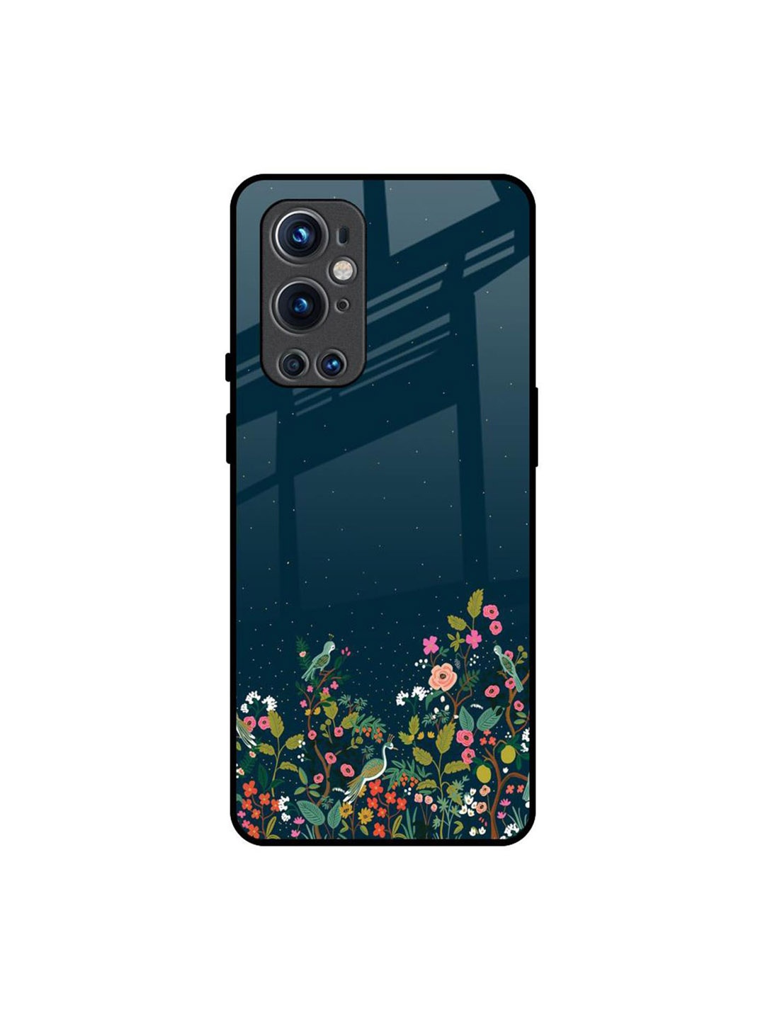 

QRIOH Floral Printed OnePlus 9 pro Back Case Mobile Accessories, Green