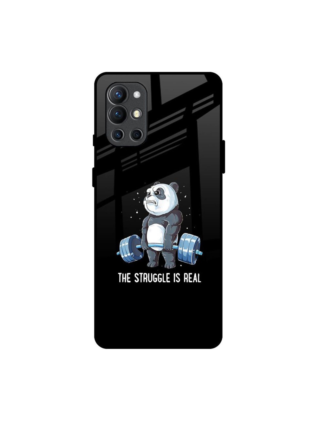 

QRIOH Quirky Printed OnePlus 9R Back Case Mobile Accessories, Black