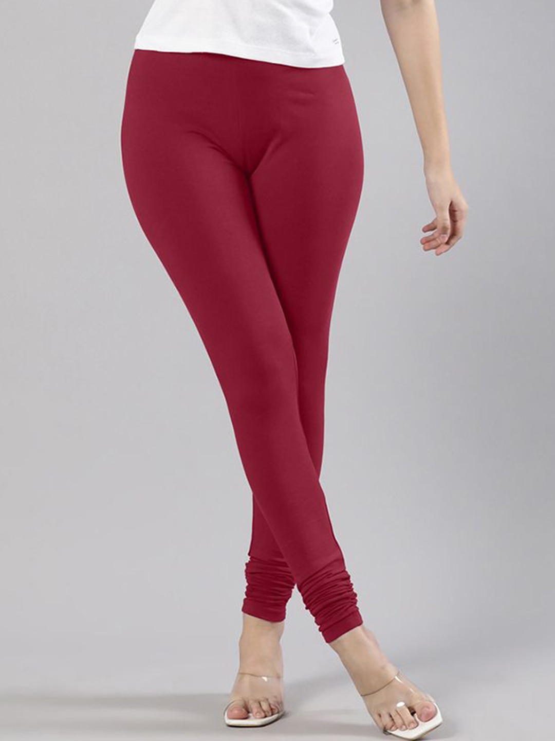 

Femmora Churidar Length Leggings, Red
