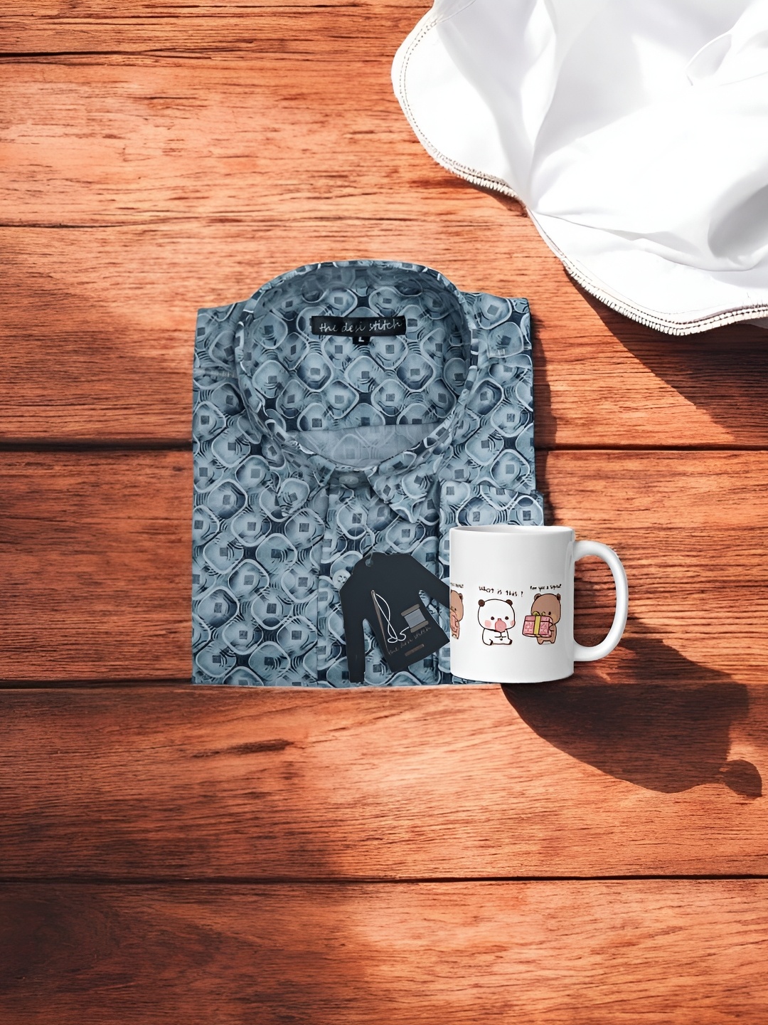 

Anikmart Set Of 2 Printed Accessory Gift Set, Grey