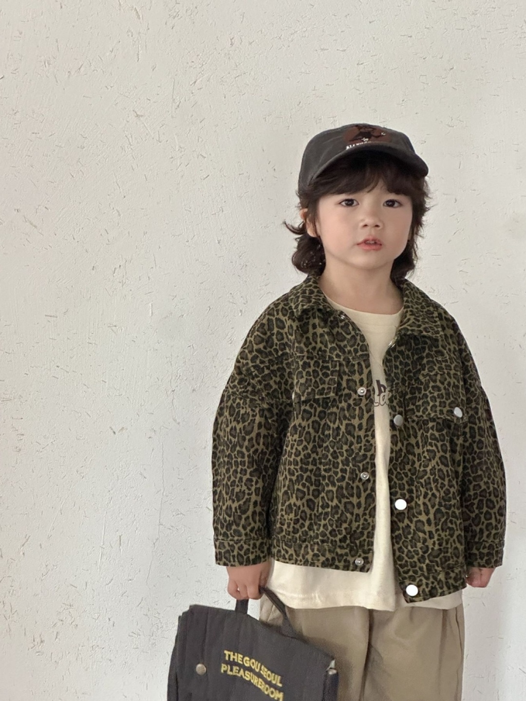 

LULU & SKY Unisex Kids Geometric without Crop Tailored Jacket, Beige