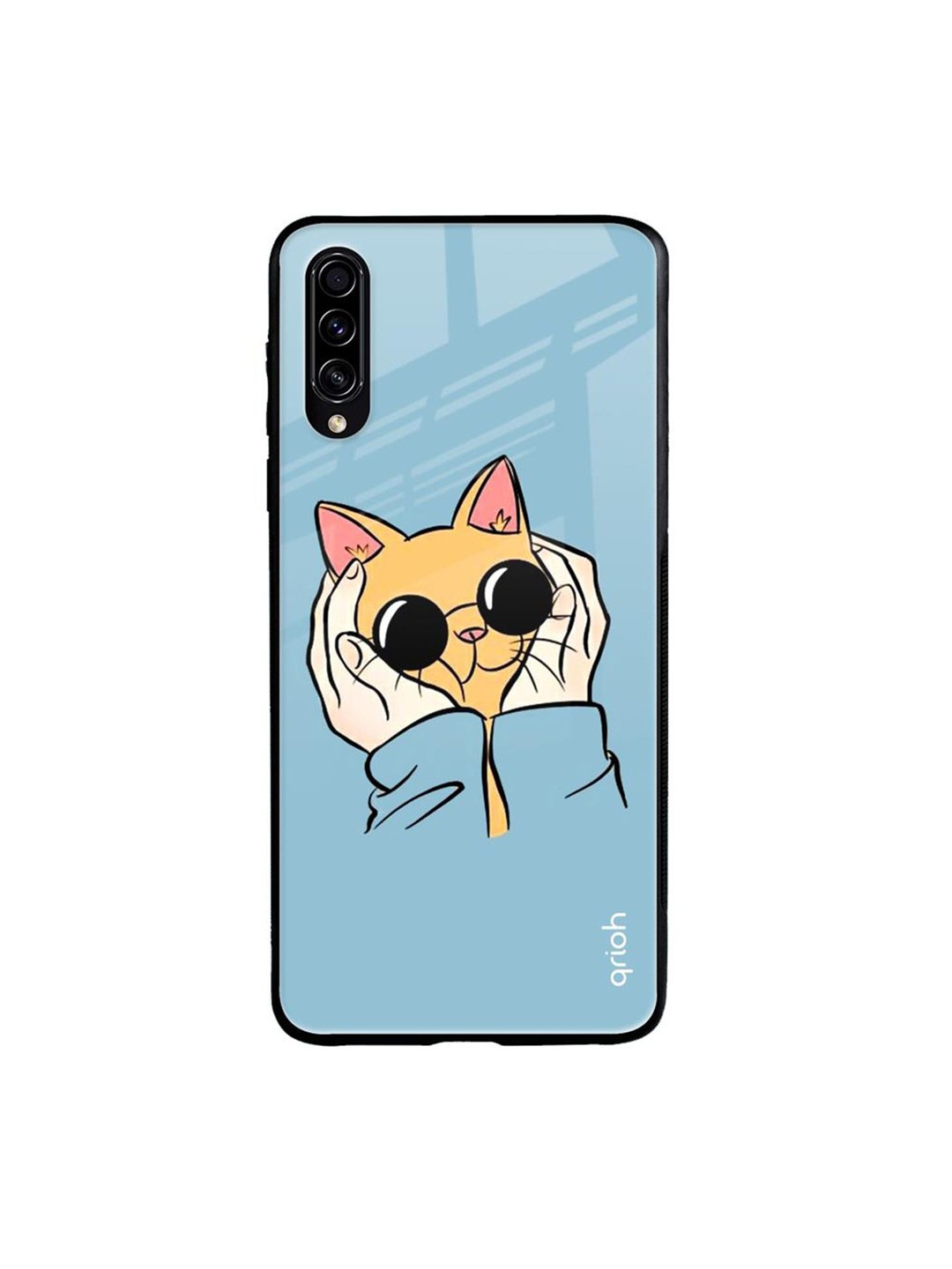 

QRIOH Quirky Printed Samsung Galaxy A70S Back Case Mobile Accessories, Blue