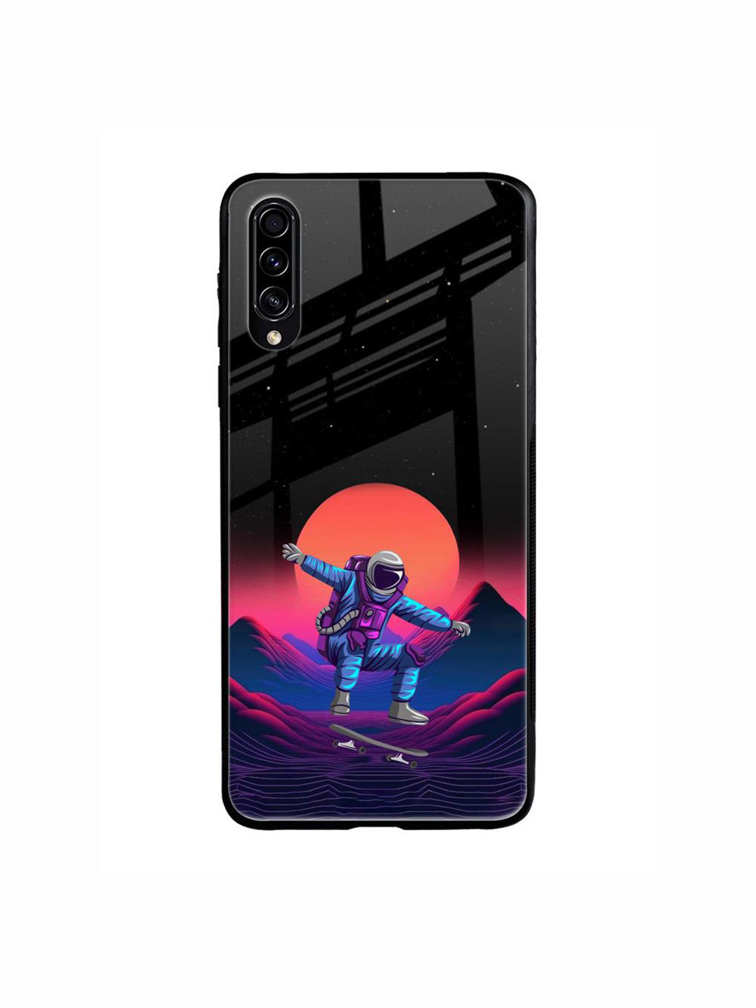 

QRIOH Quirky Printed Samsung Galaxy A70S Back Case Mobile Accessories, Black
