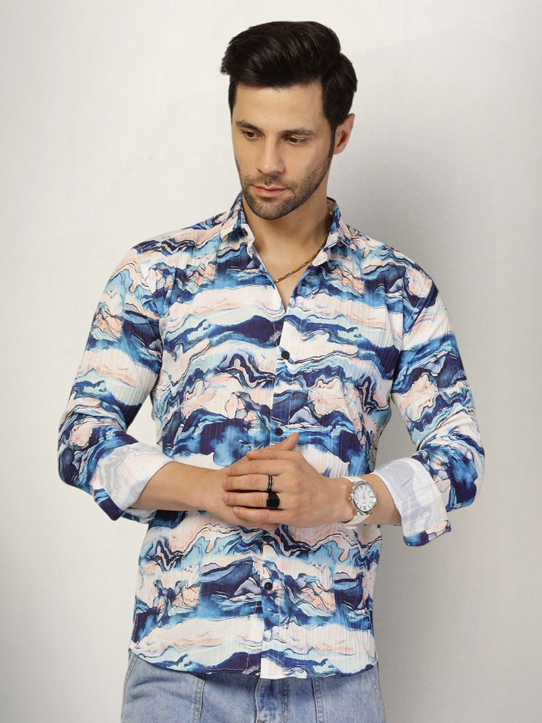 

SZN Men Original Opaque Printed Casual Shirt, Multi