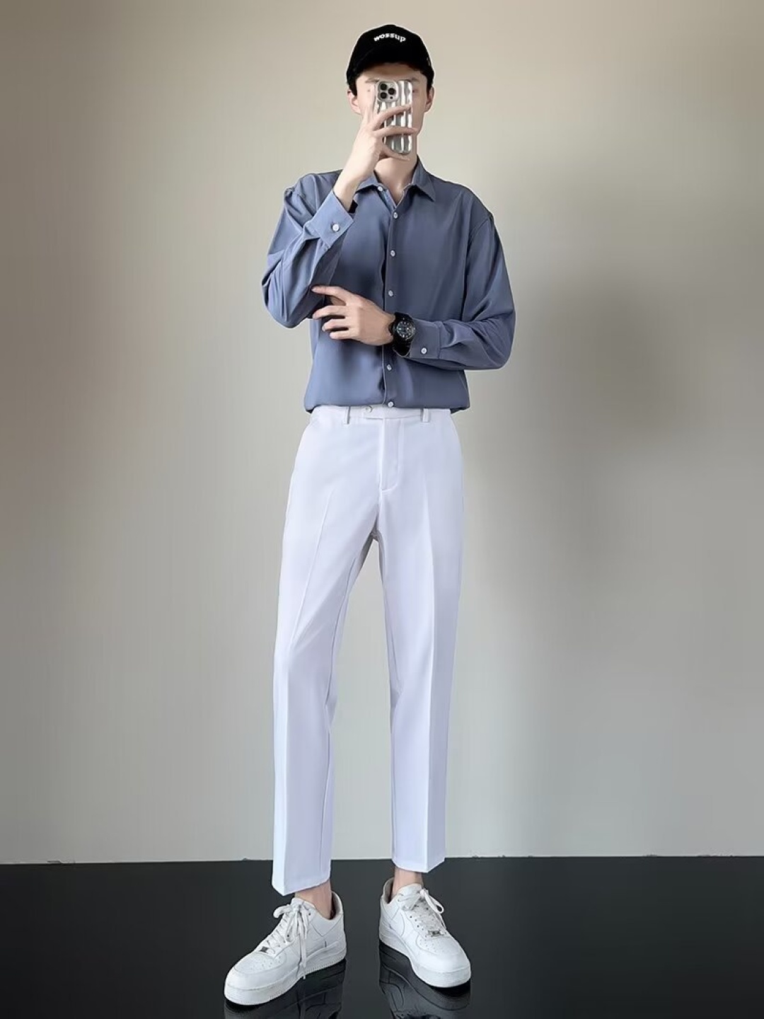 

StyleCast Men Slim Fit Trousers, White