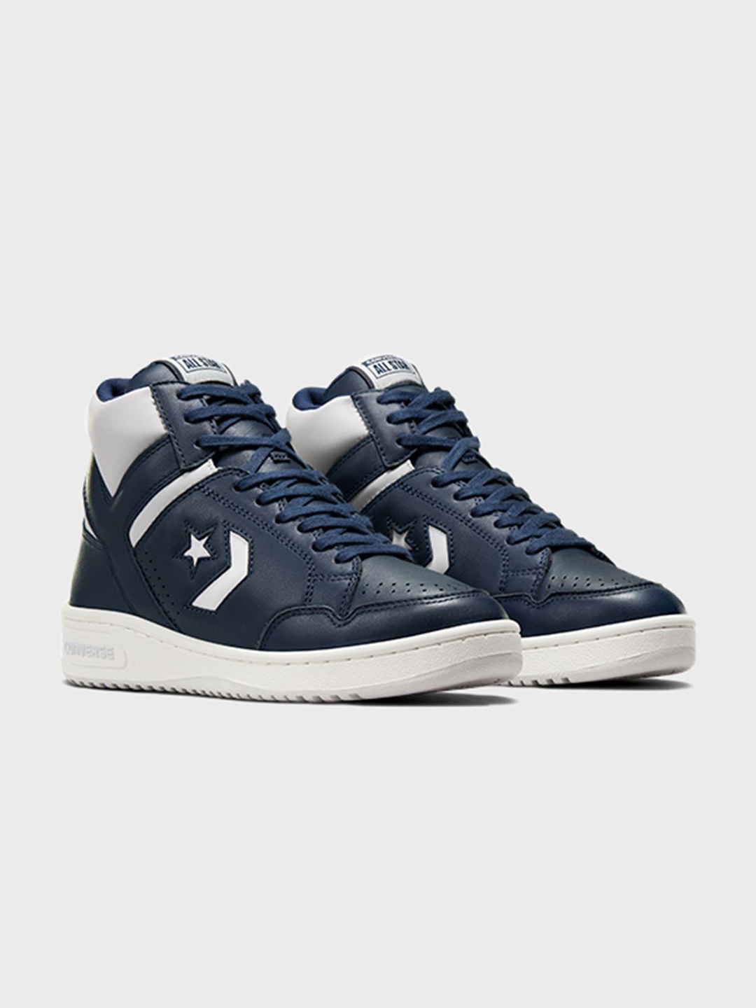 

Converse Unisex Leather High-Top Sneakers, Navy blue