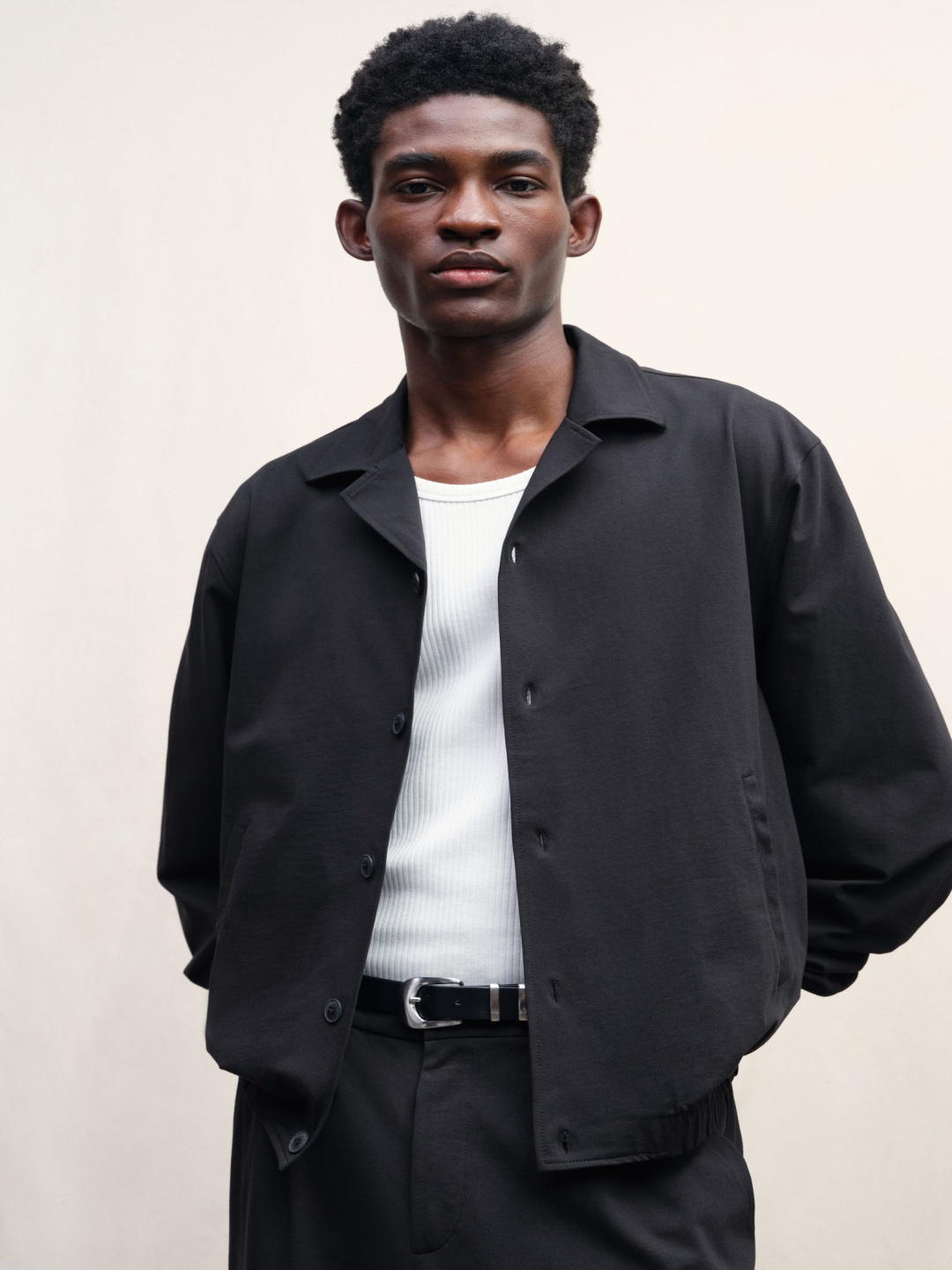 

H&M Regular Fit Jersey Jacket, Black