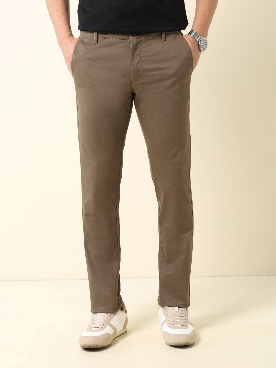 

U.S. Polo Assn. Men Slim Fit Trousers, Brown