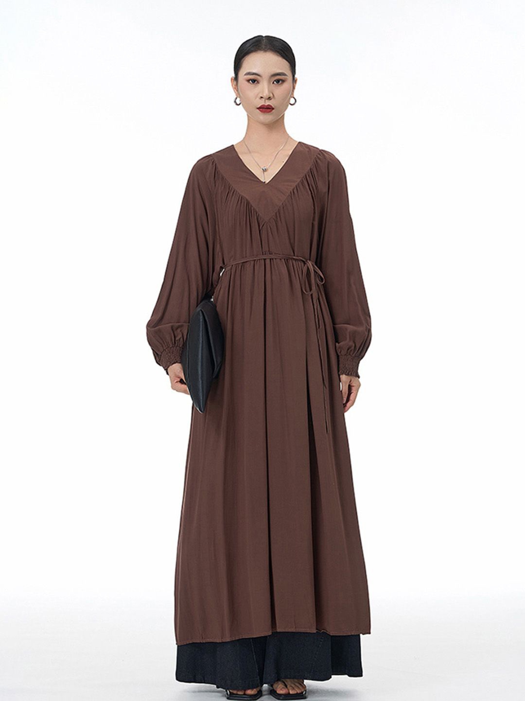 

JC Collection Maxi Dress, Coffee brown