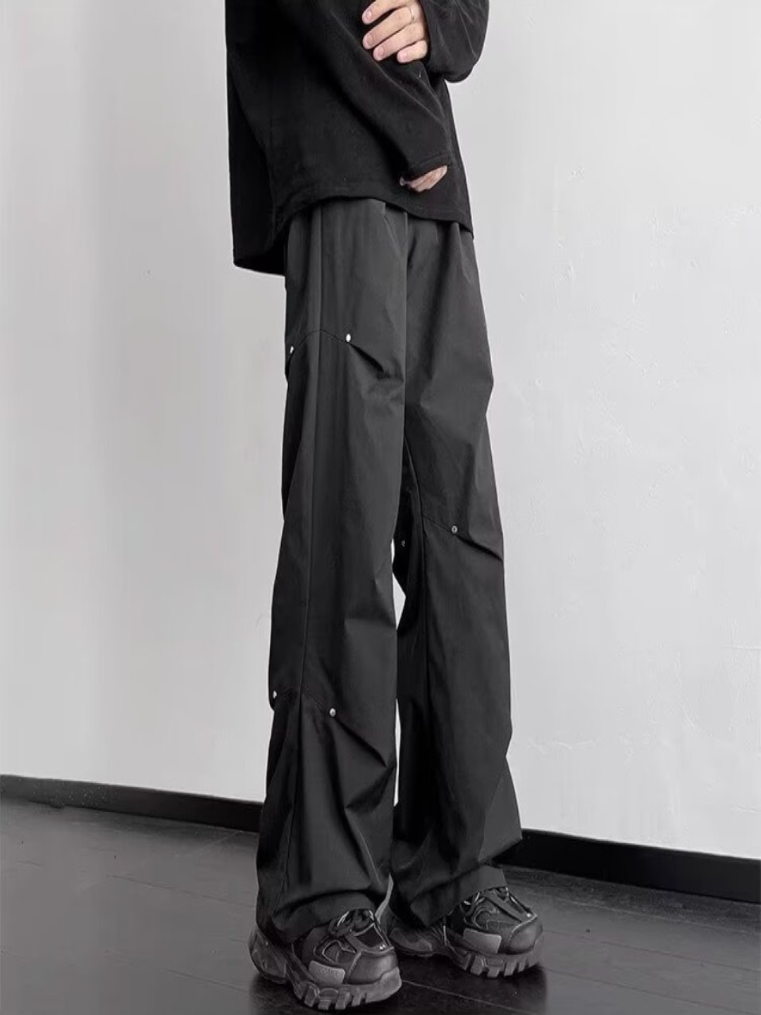 

StyleCast Men Straight Fit Trousers, Black