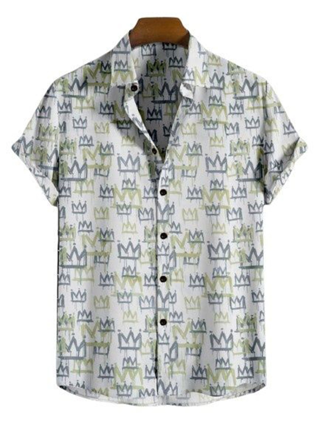 

ISUEL FAB Men Conversational Printed Cotton Casual Shirt, White