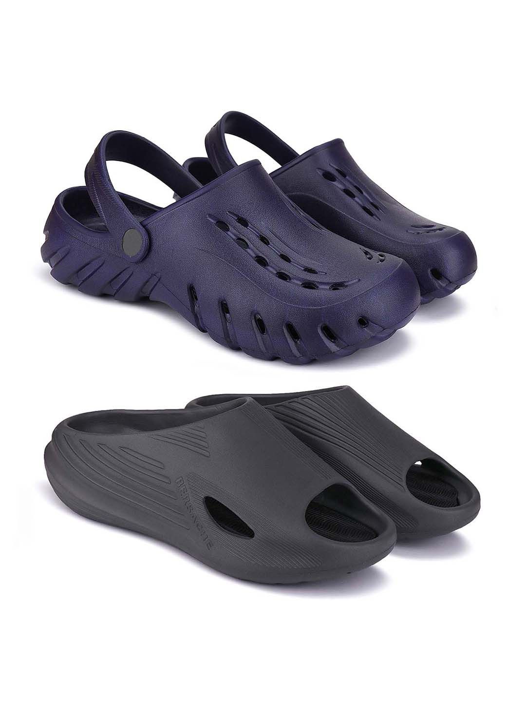 

BERSACHE Men Clogs, Black