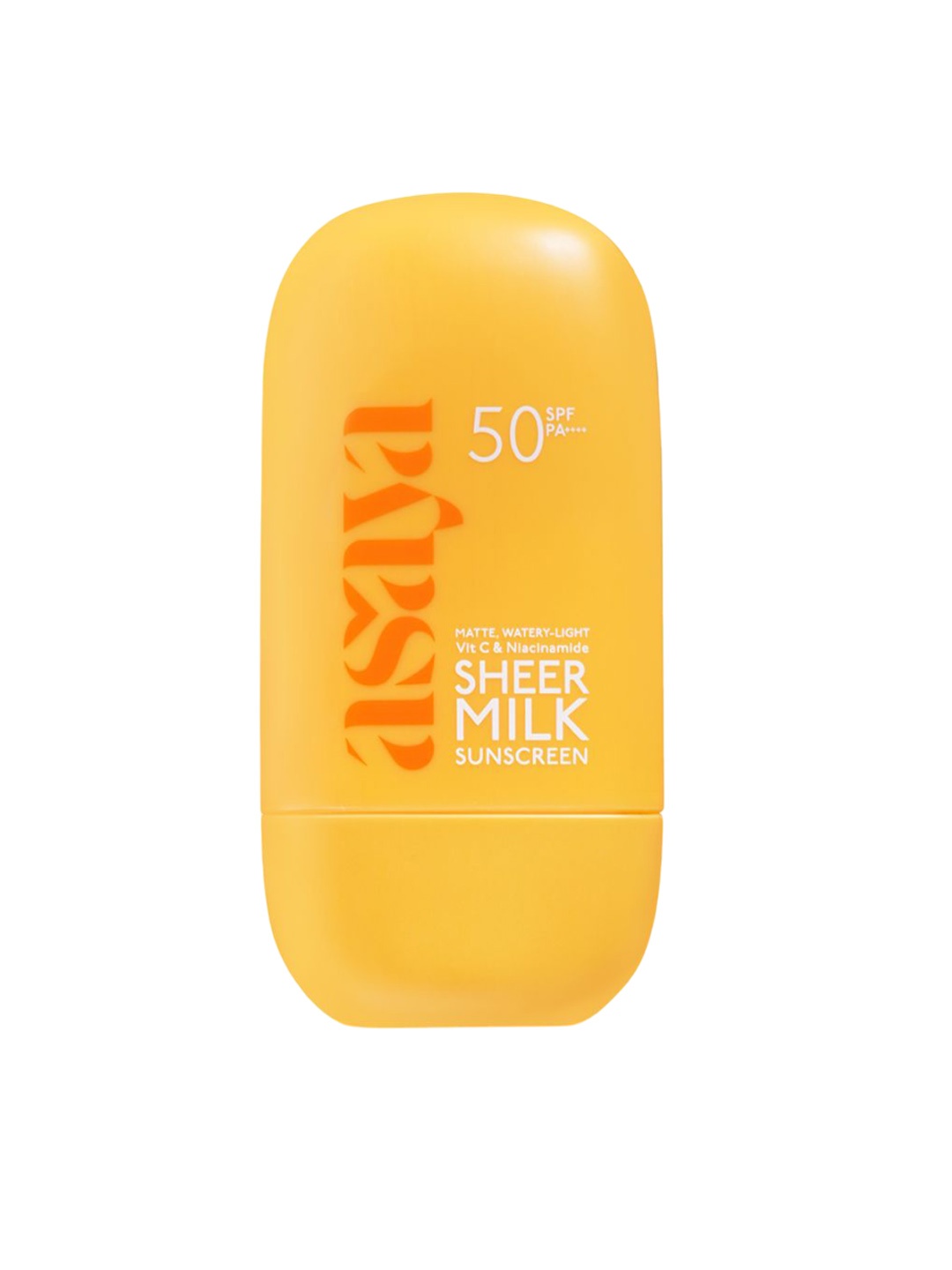 

Asaya Sheer Milk Non-Greasy & Quick-Absorbing Sunscreen With SPF 50 PA++++ - 50 ml, Yellow
