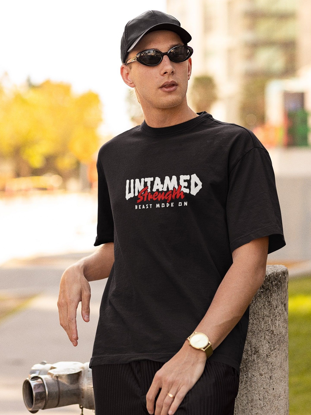 

Edyssa Men Printed T-shirt, Black