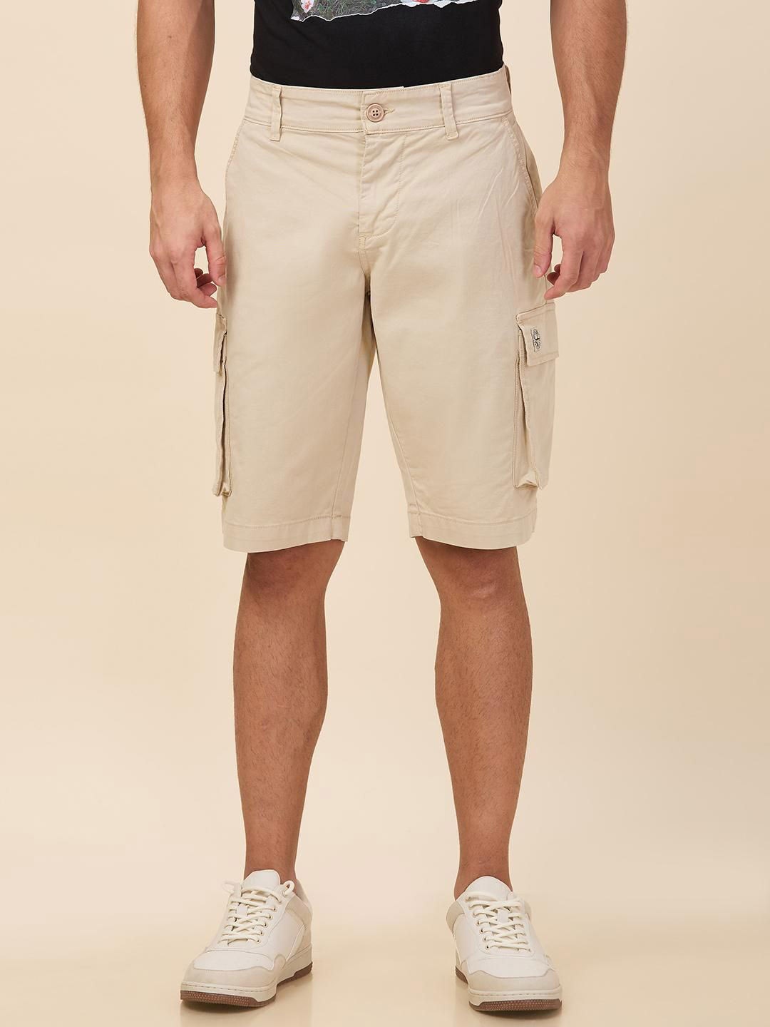 

Being Human Men Cargo Shorts, Beige