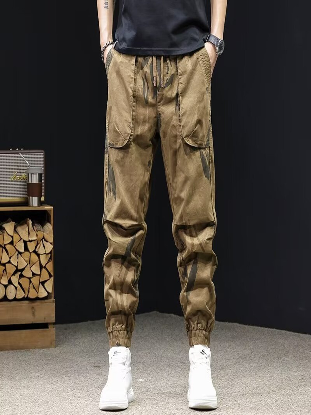 

StyleCast Men Joggers Trousers, Brown