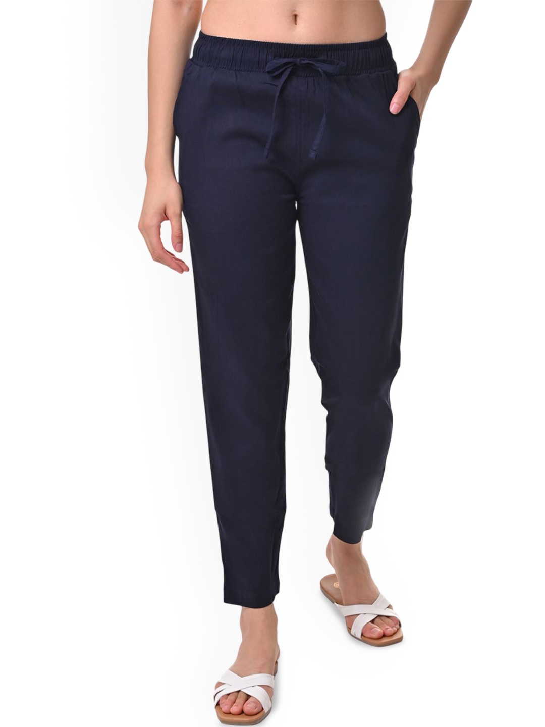 

Fly Birds Women Tailored Trousers, Navy blue
