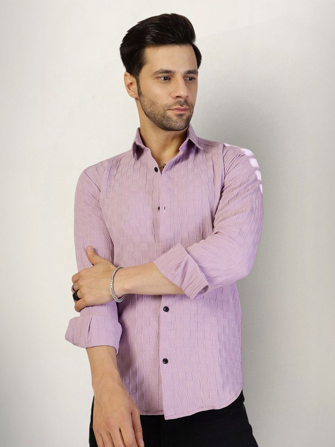 

SZN Men Original Opaque Casual Shirt, Lavender