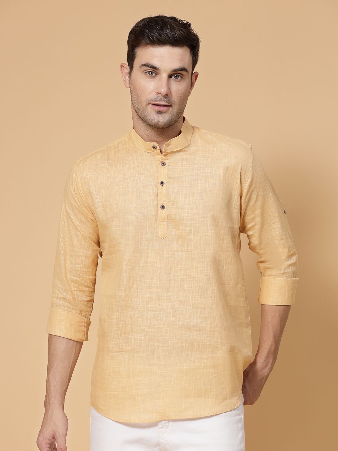 

Metronaut Men Opaque Casual Shirt, Yellow