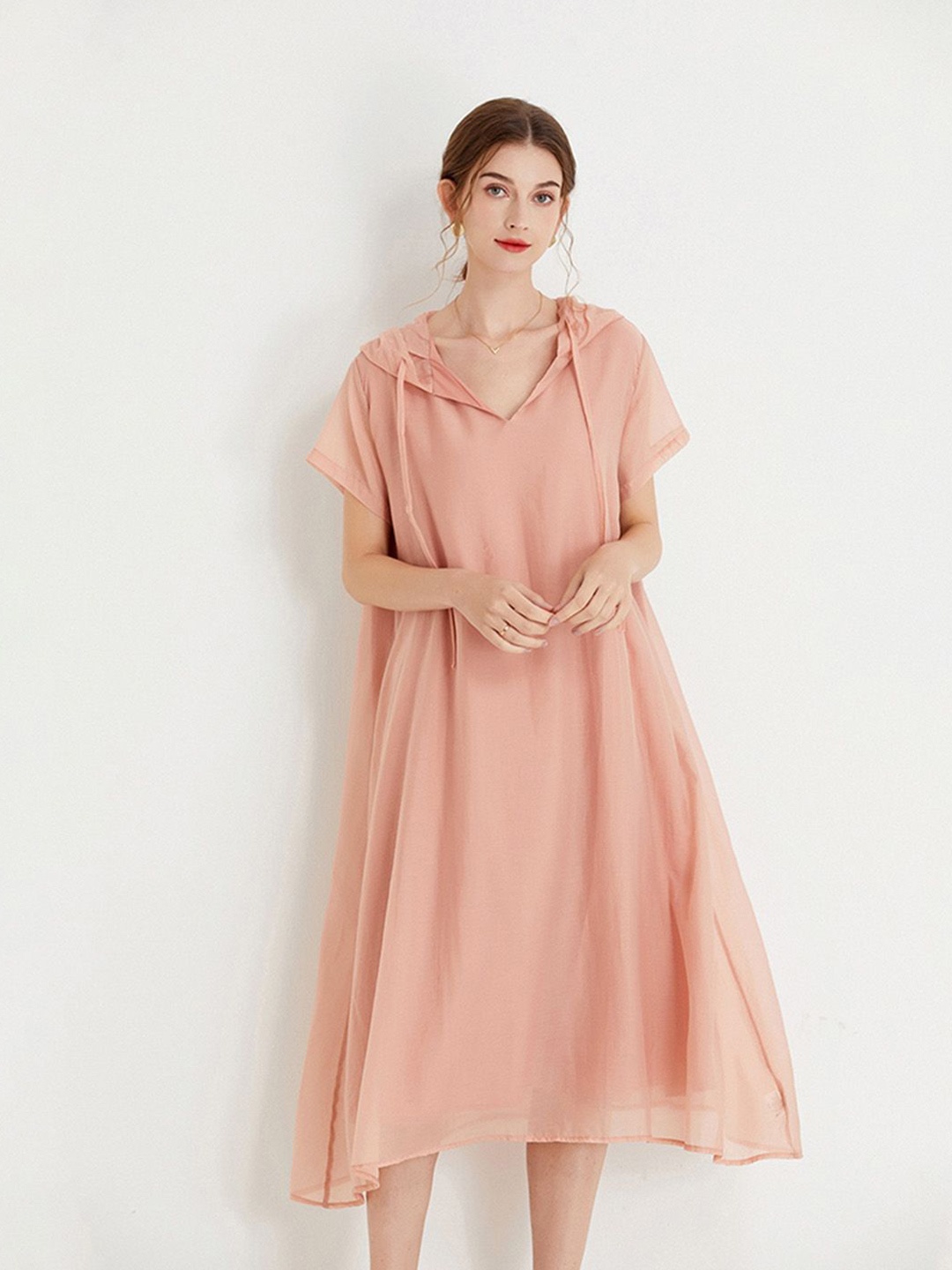 

JC Collection A-Line Midi Dress, Pink