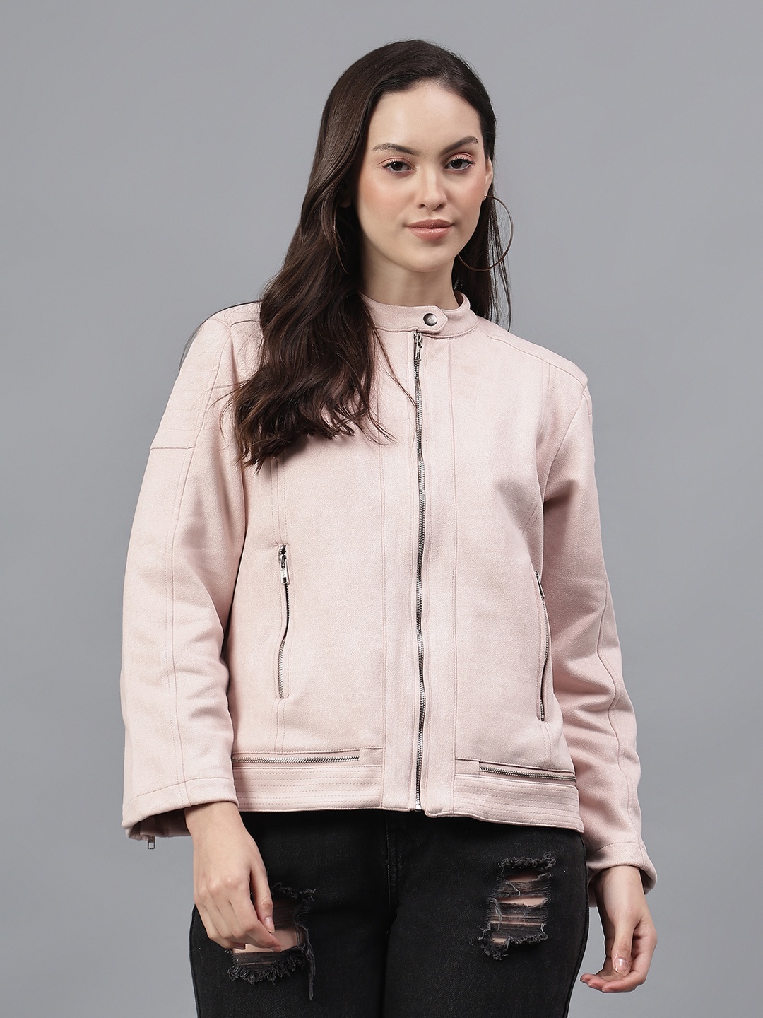 

Cantabil Women Polyester Puffer Jacket, Pink