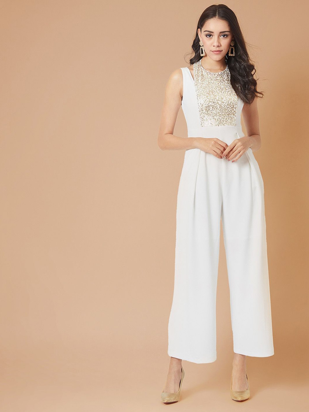 

all about you Halter Neck Basic Jumpsuit, White