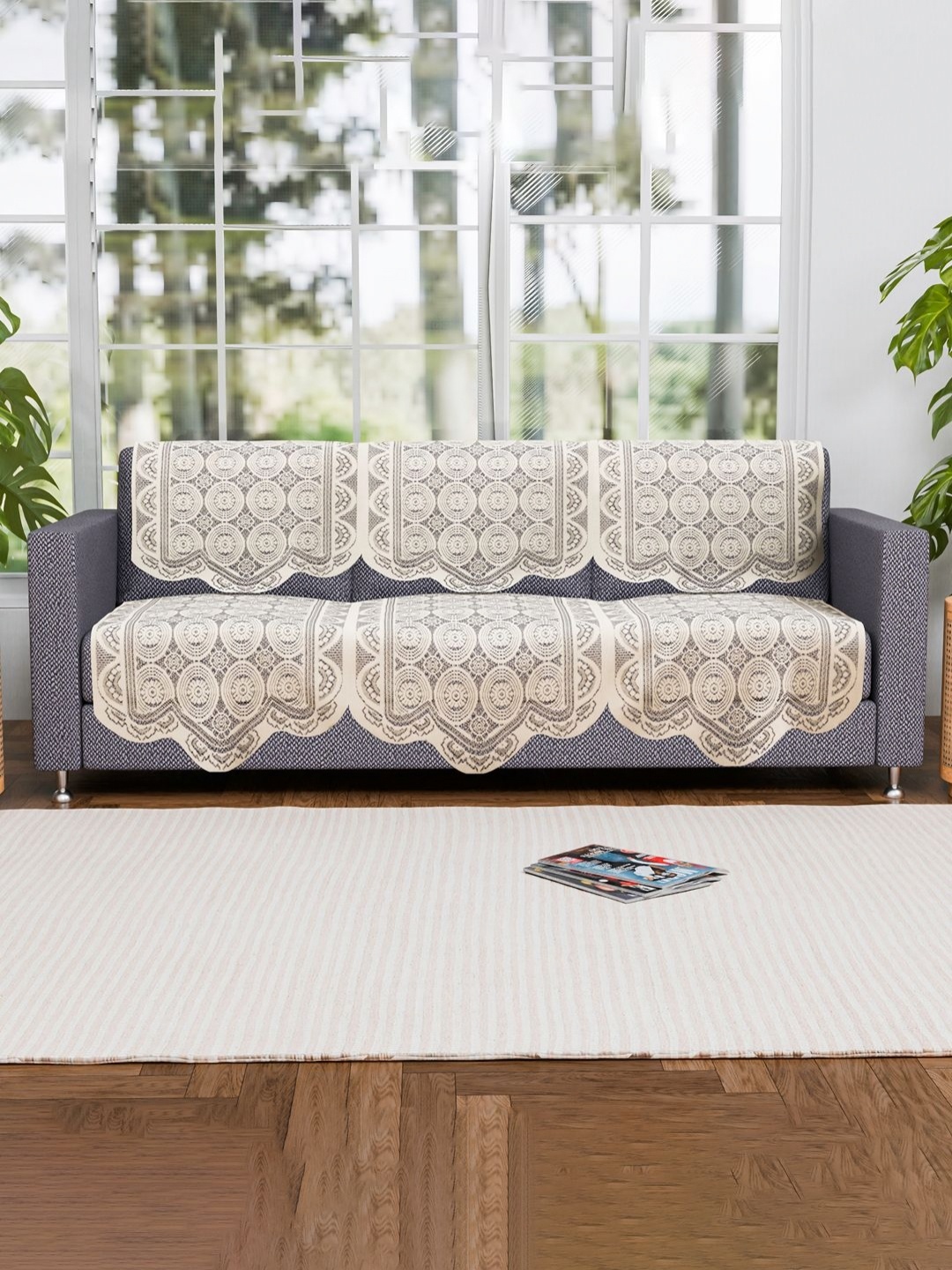 

Aura Off White Cotton Sofa Cover