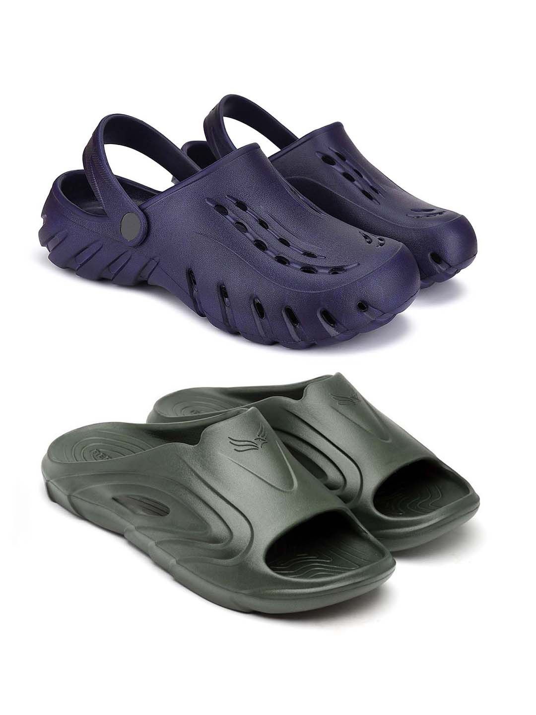 

BERSACHE Men Clogs, Navy blue