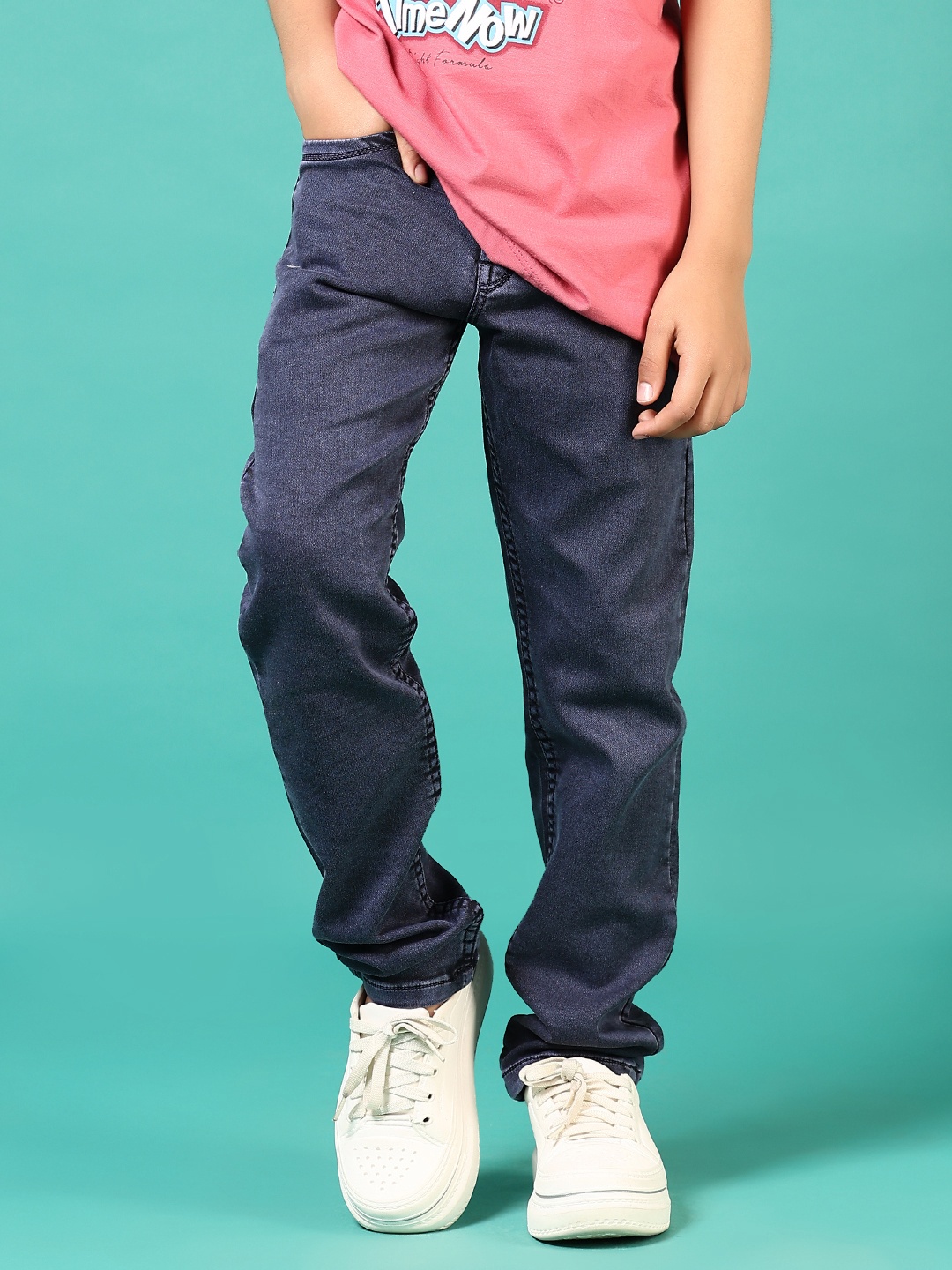 

V-Mart Boys Low Distress Jeans, Blue