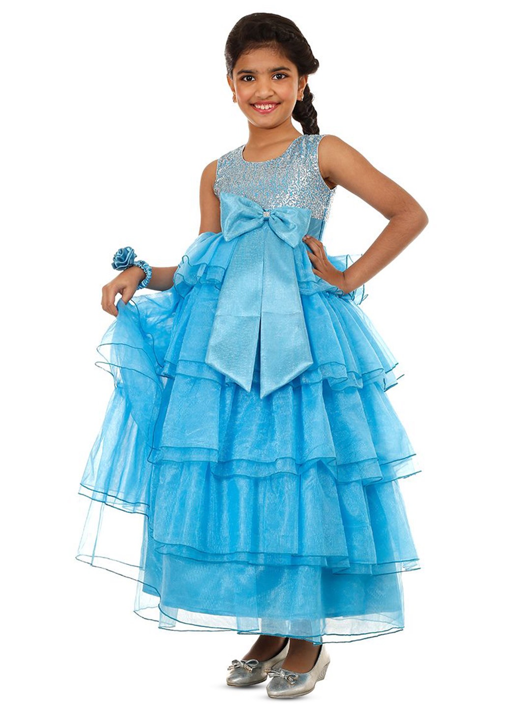 

Wow Princess Net A-Line Maxi Dress, Turquoise blue