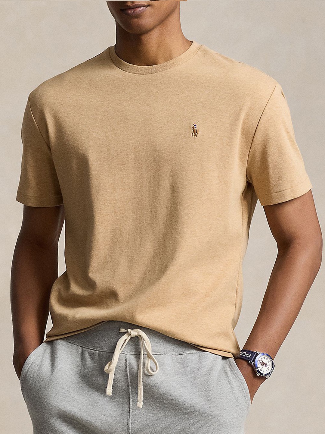

Polo Ralph Lauren Cotton Custom Slim Fit T-Shirt, Beige