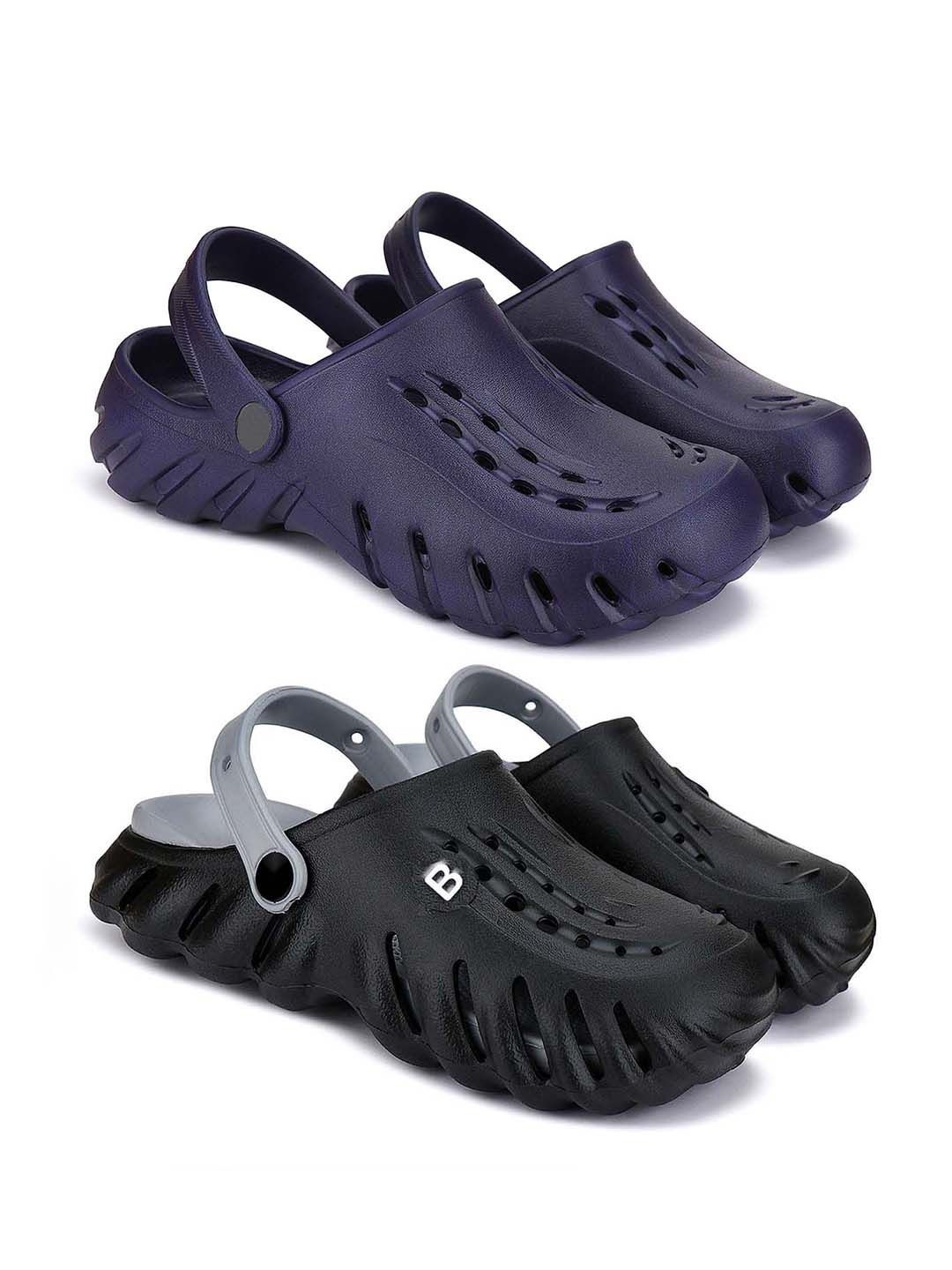 

BERSACHE Men Clogs, Navy blue