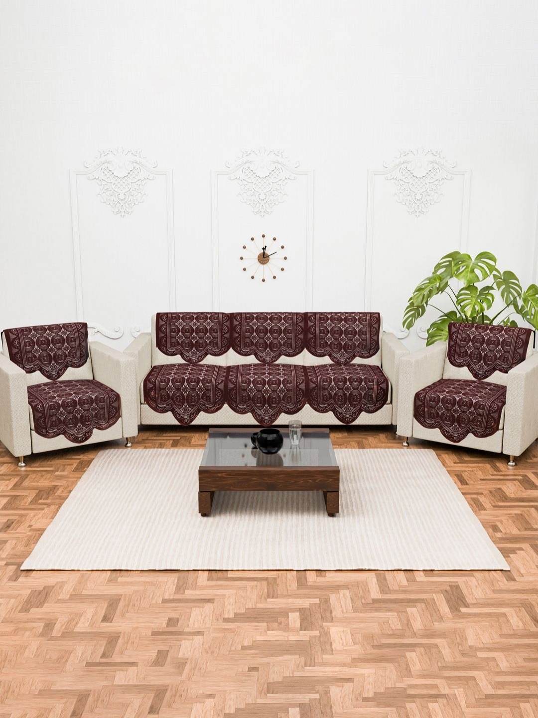 

Aura Brown Cotton Sofa Cover