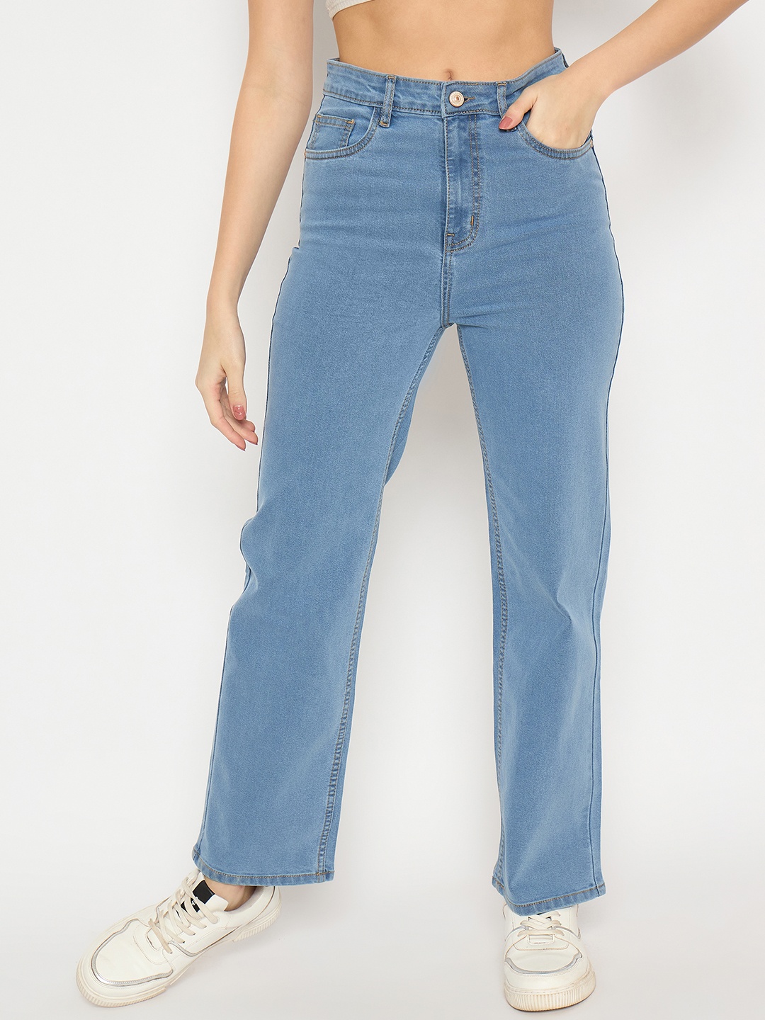 

Madame Women Straight Fit Jeans, Blue
