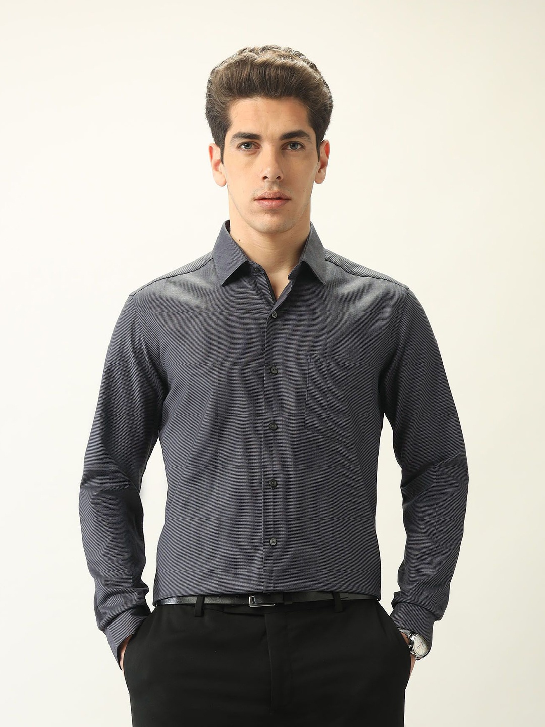 

Arrow Men Slim Fit Opaque Formal Shirt, Grey