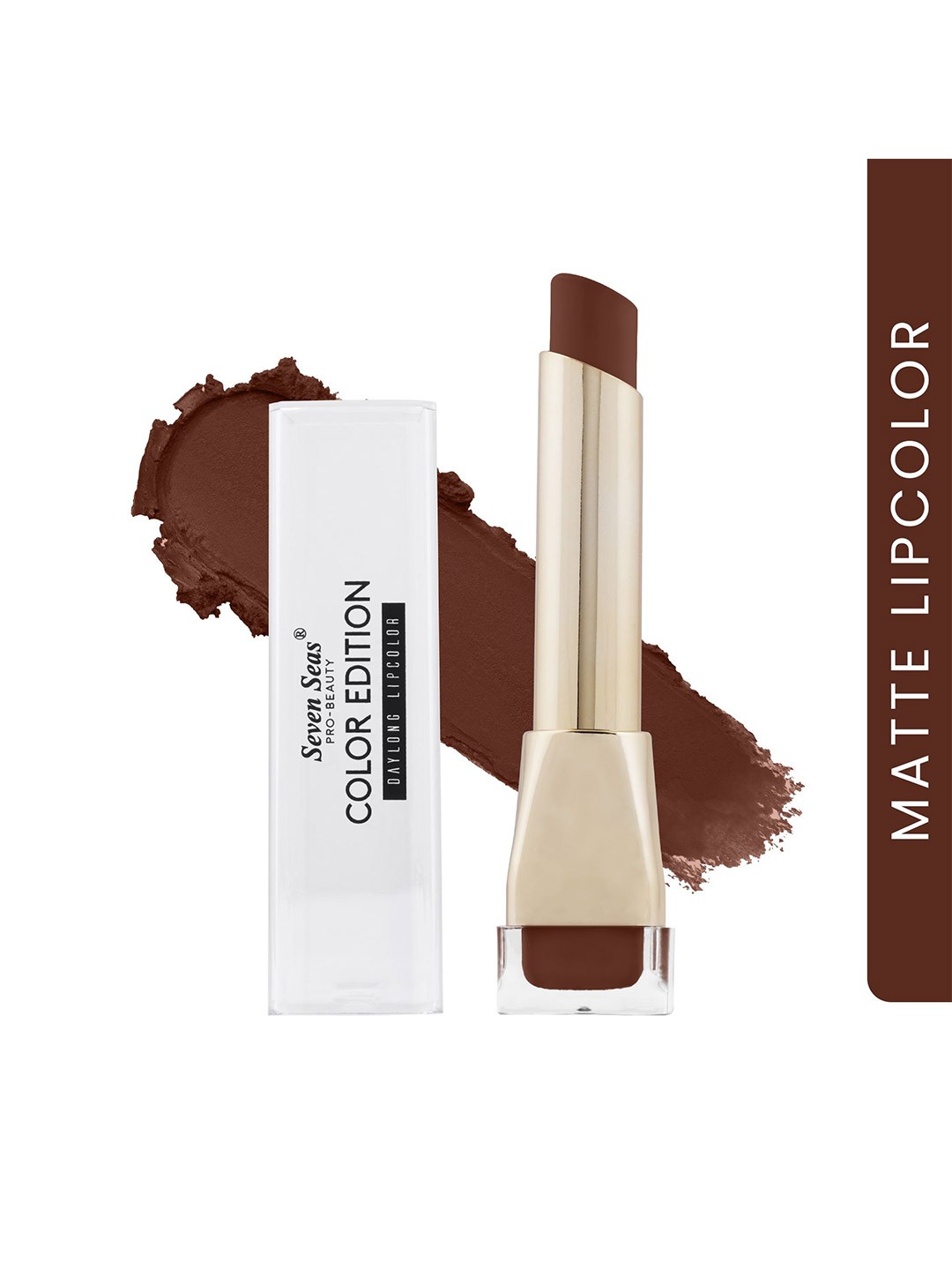 

Seven Seas Color Edition Day Long Waterproof Matte Lip Color 3.5 g - Apple Candy 314, Brown