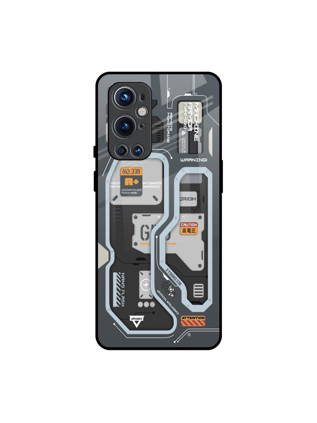 

QRIOH Typography Printed OnePlus 9 pro Back Case Mobile Accessories, Grey