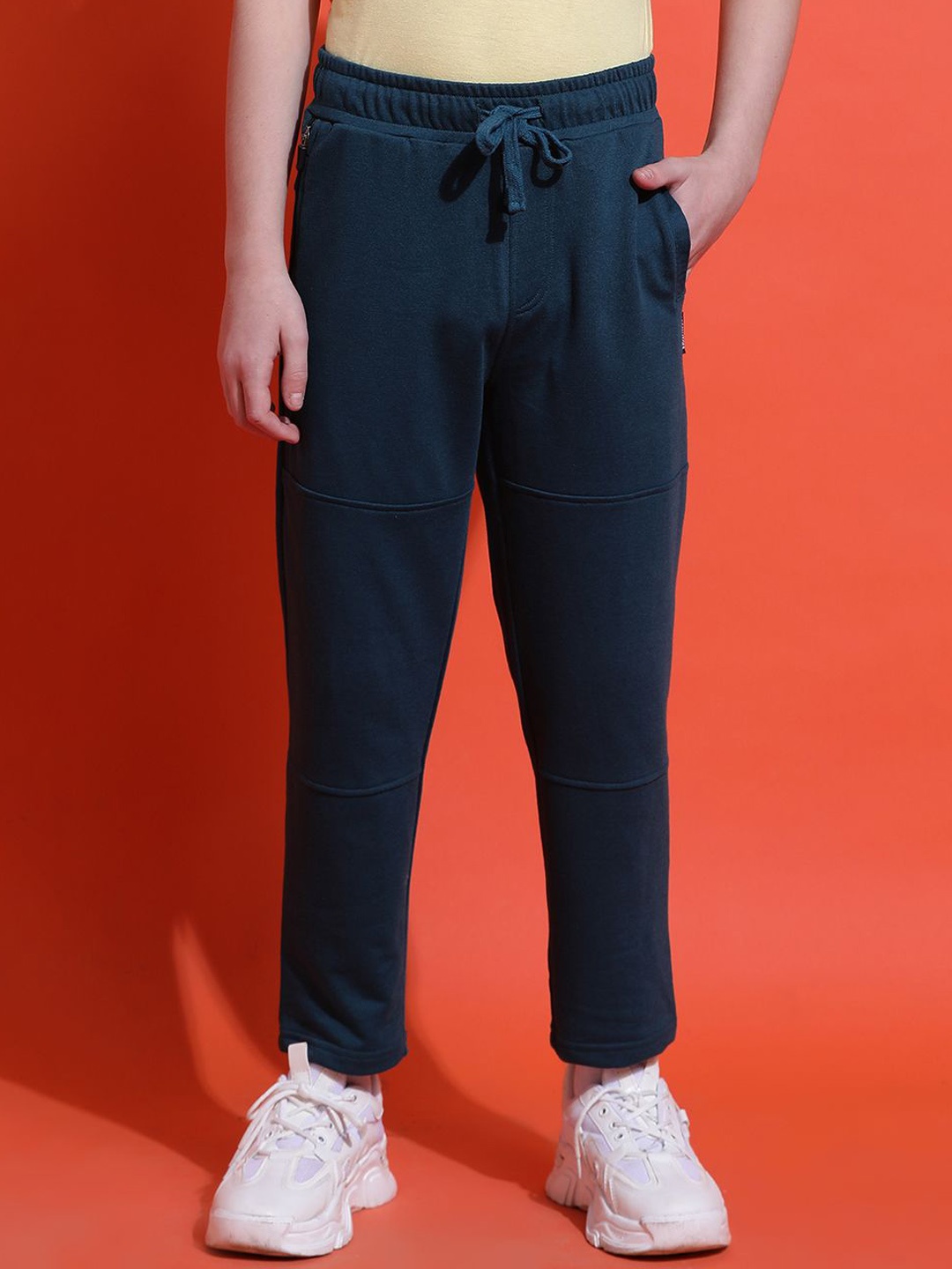 

Lil Tomatoes Boys Pure Cotton Mid-Rise Track Pants, Teal