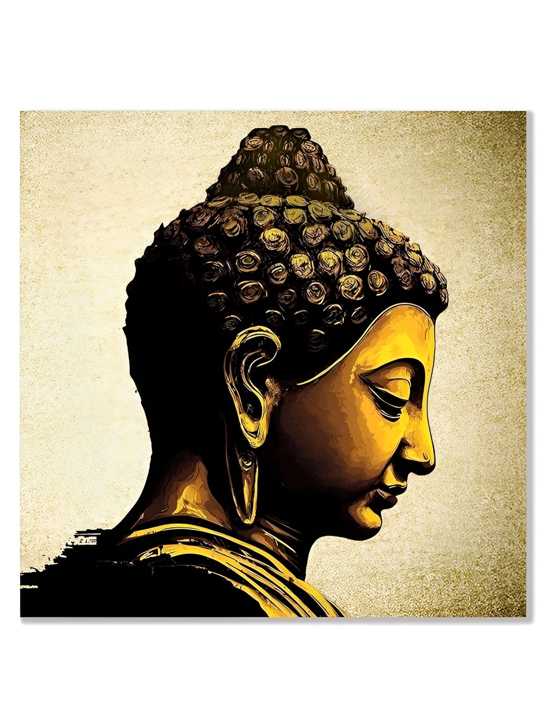 

Indianara Grey & Beige 1 Piece Canvas Religious Wall Paintings