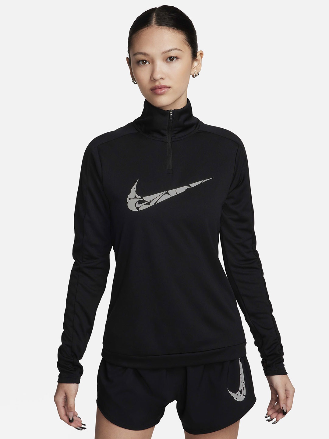 

Nike Swoosh Women's Dri-FIT 1/4-Zip Mid Layer, Black