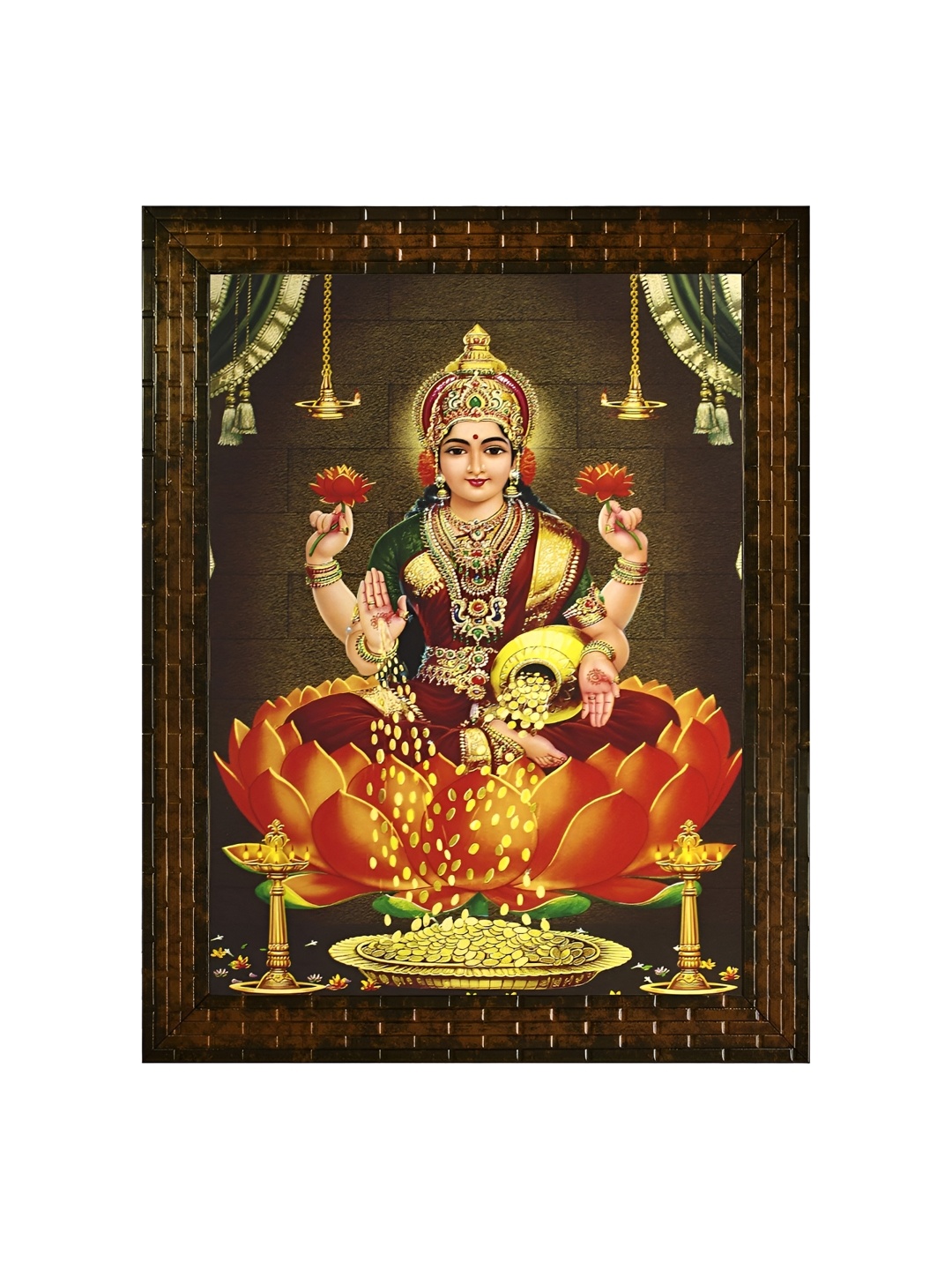 

Indianara Grey & Brown 1 Piece Canvas Religious Wall Paintings