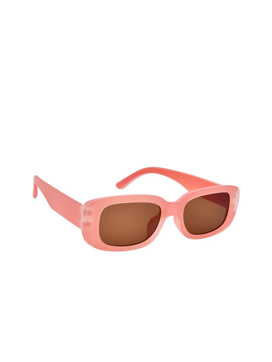 

SHOP FRENZY Unisex Kids Rectangle Sunglasses with UV Protected Lens, Brown