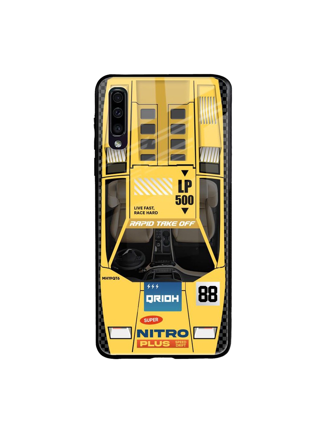 

QRIOH Typography Printed Samsung Galaxy A70 Back Case Mobile Accessories, Yellow